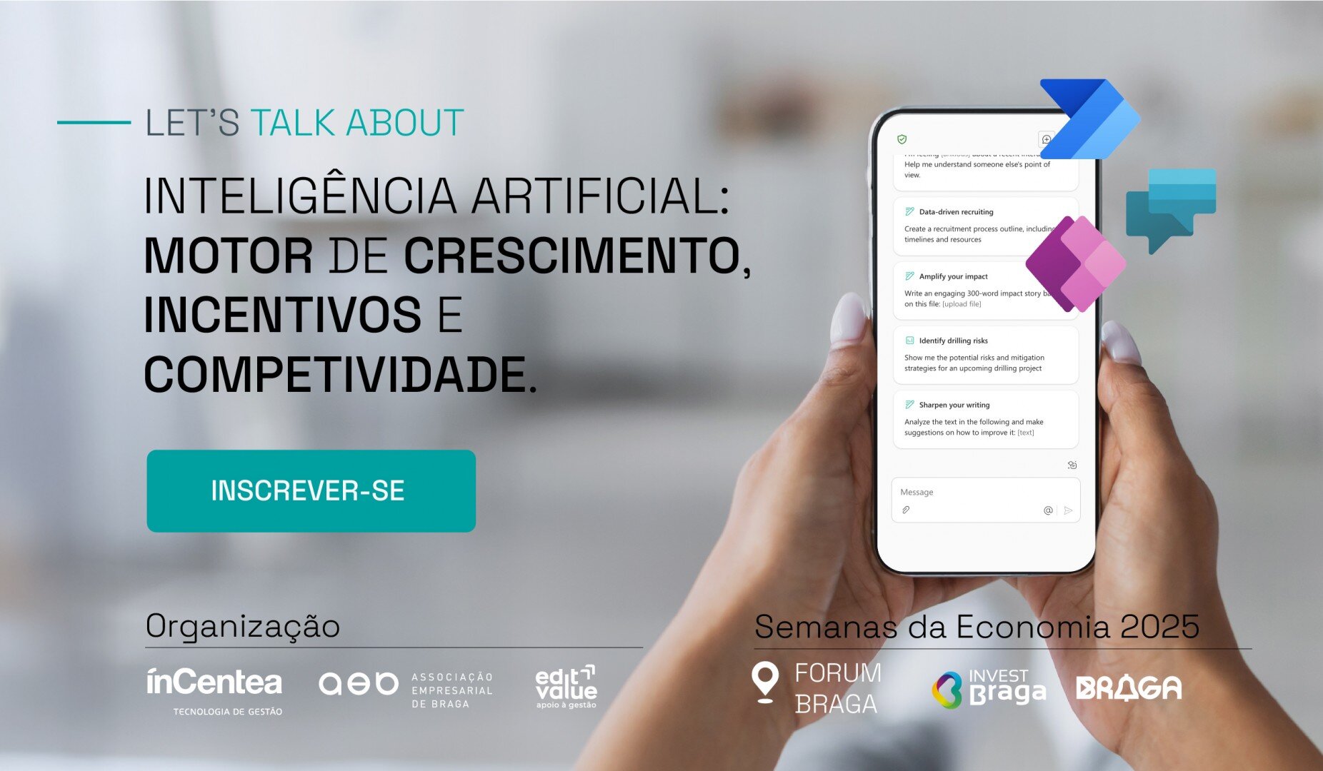 inCentea Let's Talk About: "Inteligência Artificial: motor de crescimento, incentivos e competitividade"